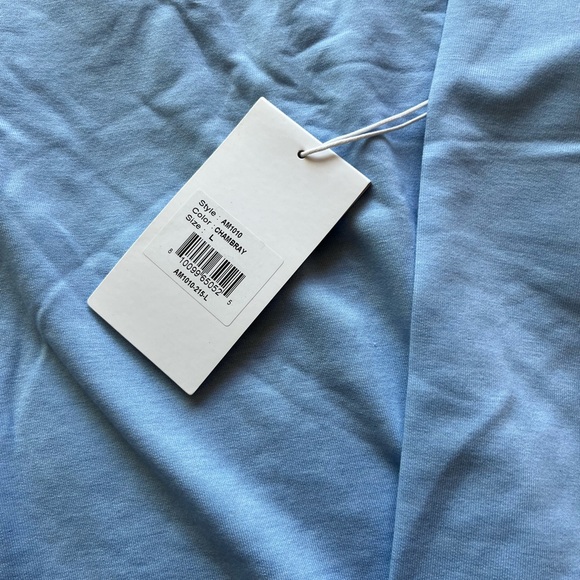 Ashworth French Terry 1/4 Zip Golf Sweater - Chambray Blue - Picture 4 of 5